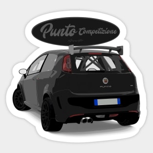 Punto Competizione Nero Back Sticker